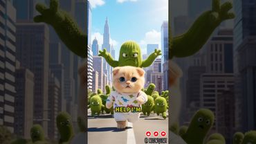 help, I'm being chased by the cactus monster! #comedy #cat #catlovers