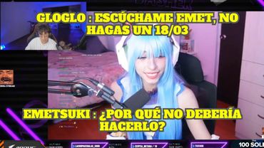 GLOGLO LE ADVIERTE A EMETSUKI BORRACHA QUE NO HAGA UN 18/03
