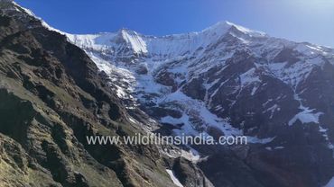 Panwali Dwar peak at edge of Nanda Devi Sanctuary, from Advanced Base Camp of Sunderdhunga Khal