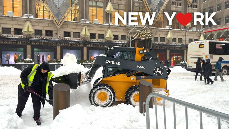 [4K] 🇺🇸Una forte tempesta invernale si abbatte su New York ❄️ | Oltre 25 centimetri di neve |  2026⛄