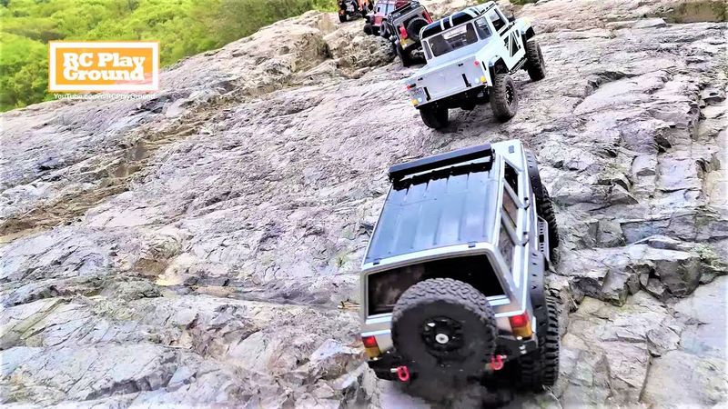 RC Car Traxxas TRX4, SCX10 II, MST CFX D90 Group Rock Crawling