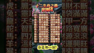 十二生肖之最 · 會賺錢！#生肖  #運勢  #玄學 #風水