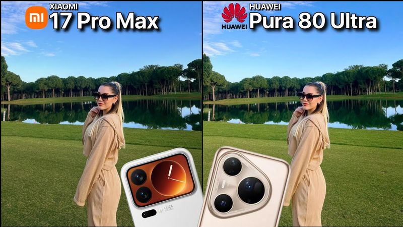 اختبار كاميرا هاتف Xiaomi 17 Pro Max مقابل هاتف Huawei Pura 80 Ultra