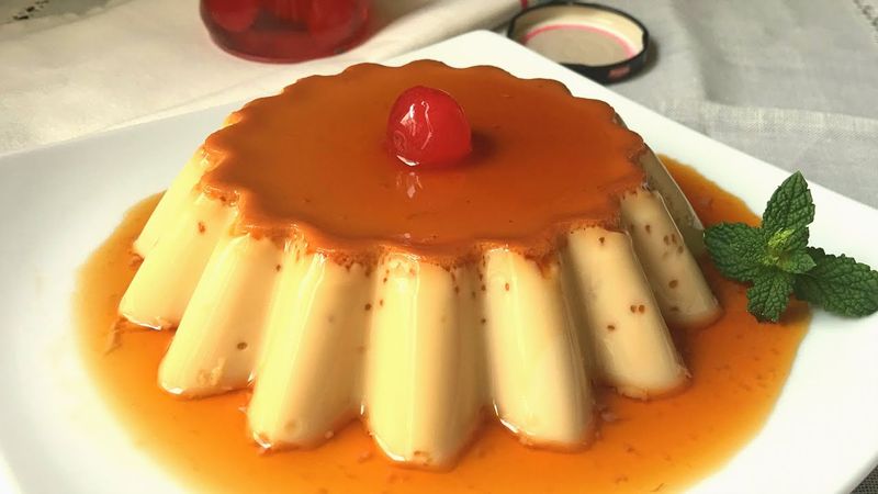 Flan de vainilla (cocción en 3 minutos)