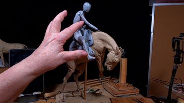 A BURR UNDER THE SADDLE BLANKET   Cowboy Mounted on His Saddle