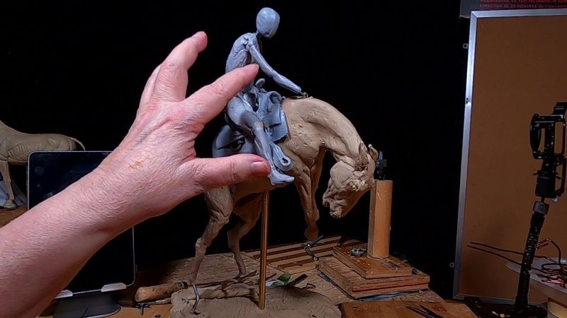 A BURR UNDER THE SADDLE BLANKET   Cowboy Mounted on His Saddle