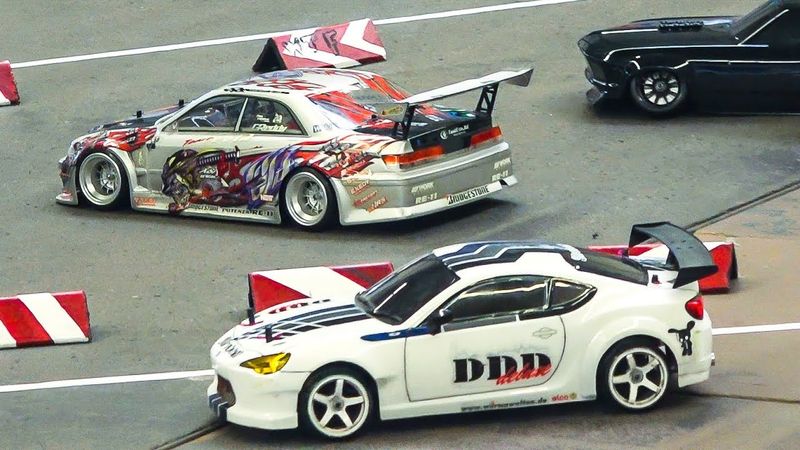 RC MODEL DRIFT CARS IN STUNNING ACTION!! RC TAMIYA DRIFT CARS / Fair Erfurt Germany 2017