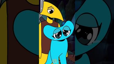 Touch Me I Scream | Yellow X Cyan | RAINBOWFRIENDS ANIMATION #rainbowfriendschapter2 #shorts