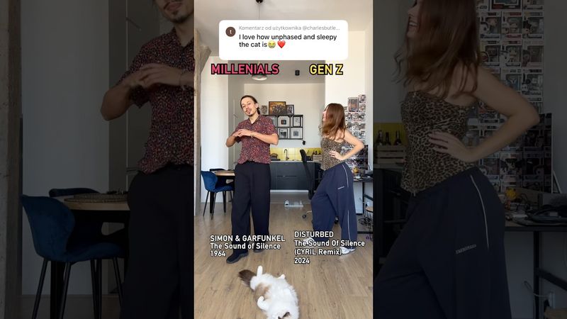 MILLENNIALS, GEN Z OR THE CAT?😂 #dancevideo #dance #piotrovscy