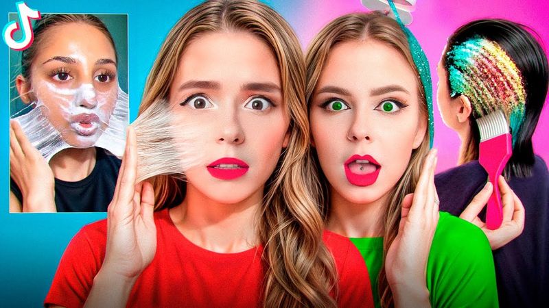 Я СДЕЛАЛА САМЫЕ НЕОБЫЧНЫЕ БЬЮТИ ЛАЙФХАКИ ИЗ ТИКТОК 😱