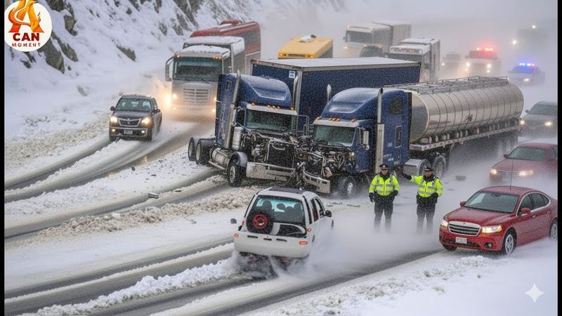 Icy Road Madness Caught on Camera - Winter Chaos #15