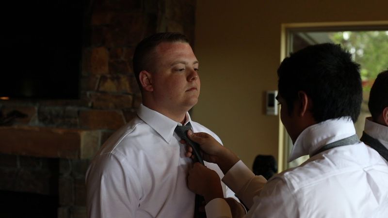 Guys Tying Their Ties Before a Wedding | Stock Video of Weddings | 59.94fps HD 1080p