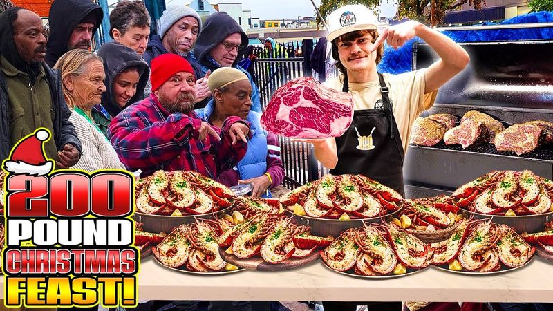 Making A 200 Pound Christmas Feast For The Homeless!