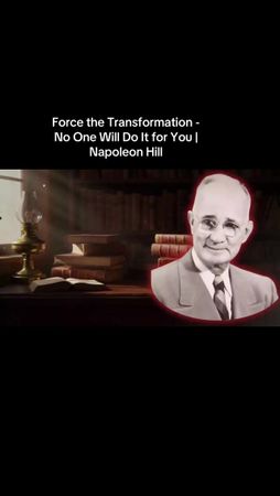 Force the Transformation - No One Will Do It for You | Napoleon Hill