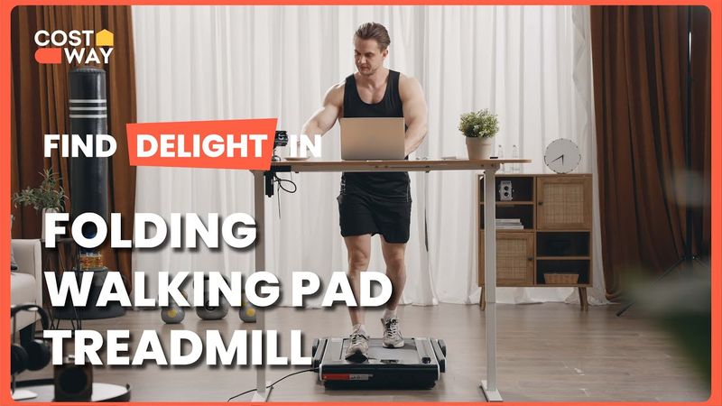 COSTWAY - 2-in-1 Folding Walking Pad Treadmill  🎵SP37522 #costway #review