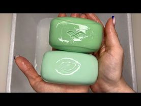ASMR 🌱🍃 Aloe soap and green tea | АСМР 🌱🍃 Мыление мыла с Алое и Зеленым чаем