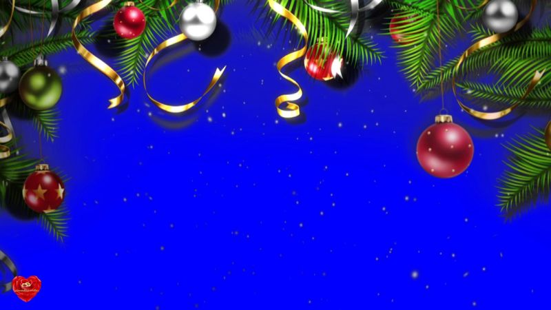 Футаж Елочные шары новогодние хромакей