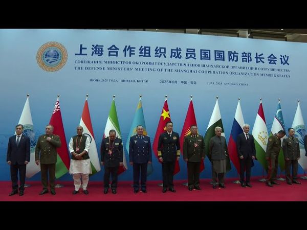 SCO defence ministers pose for group photo during meeting in Qingdao | AFP