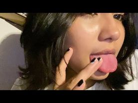 asmr spit painting ^0^ x lens licking