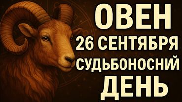 Овен. Гороскоп на 26 сентября 2025 года. День больших перемен для Овнов! Гороскоп на сегодня