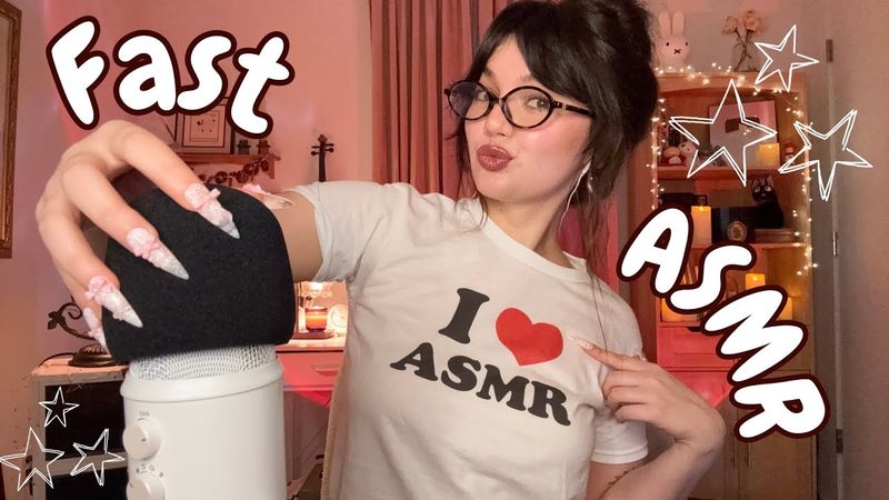 Fast and Aggressive ASMR Foam Mic Triggers (Deep Mic Scratching, Mic Swirling, Mouth Sounds, More!)