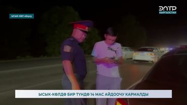 ЫСЫК-КӨЛДӨ БИР ТҮНДӨ 14 МАС АЙДООЧУ КАРМАЛДЫ