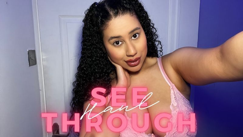 [4K] MY LAST TRY ON HAUL 2024 😱 PINK SEE THROUGH SHIRT | Try On Haul | Miss Caramel Peach