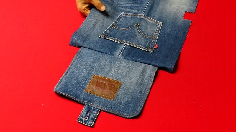 DIY안입는 청바지로 "플랩 크로스백" 만들기!/"Flap Cross Bag"/made of old jeans