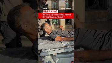 Rescuers say Israeli tanks opened fire near Gaza aid centre. #gaza  #israel  #bbcnews