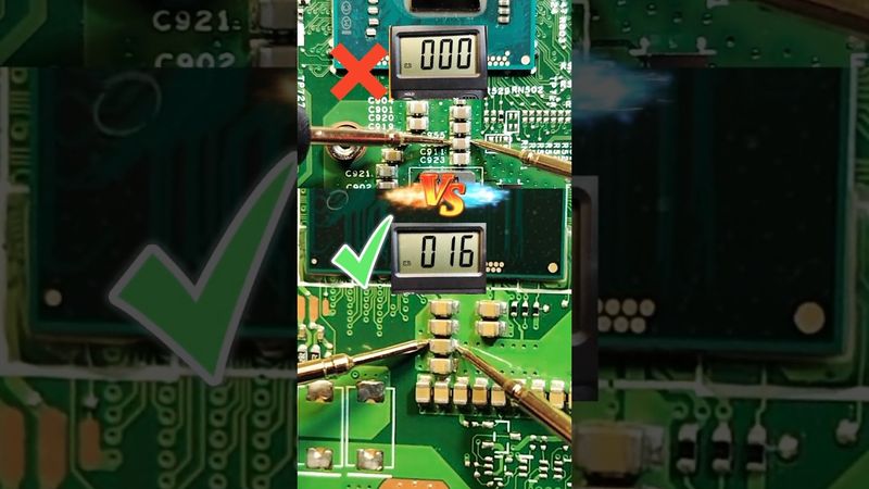 SMD Capacitor Test in Seconds | Find Real Shorted Ceramic Capacitors with a Multimeter #shorts