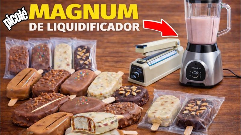 INVISTA 45,00 E FATURE 5.000 POR MÊS COM ESSE PICOLÉS MAGNUM CASEIRO