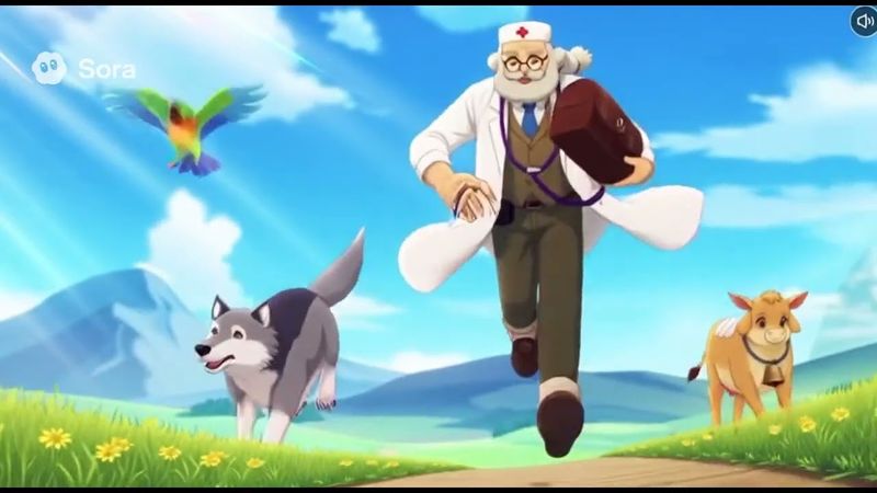 Доктор Айболит, но это аниме опенинг.