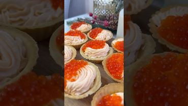Любимая крабовая закуска на Новый год 🎄 #тарталетки#икра#вкуснопростоибюджетно#еда#рецепты
