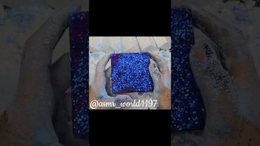 Blue with Glitter #oddlysatisfying #crunchycrumbles #relax #sandmentcrushing #satisfying #slime