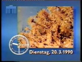Начало эфира и диктор (DFF1 ГДР,20.03.1990)