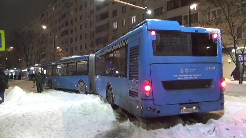 "АВТОБУСЫ ГАРМОШКИ БУКСУЮТ У МЕТРО ПЛАНЕРНАЯ"
