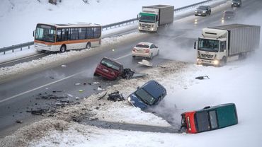 1 SECOND of Calm... Then BLACK ICE Turns the Road Into PURE CHAOS