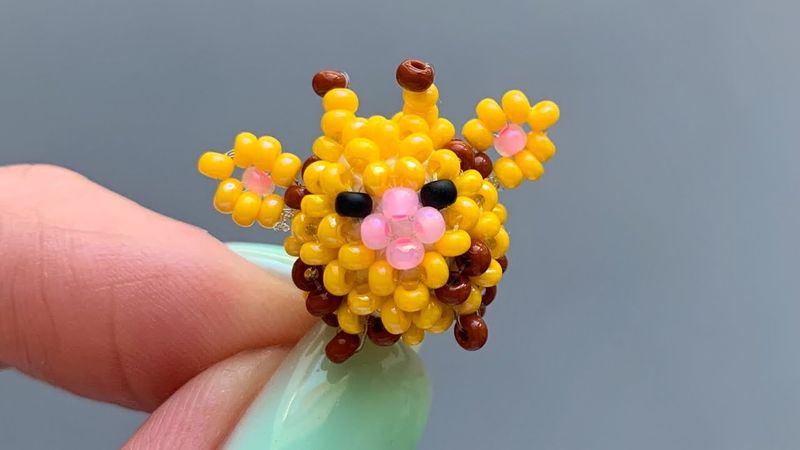 How to make a beaded giraffe. Mini amigurumi
