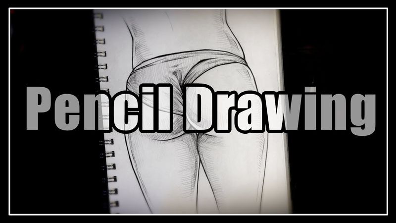 Booty Drawing Lab. / Pencil Drawing Technique. / Drawing process.
