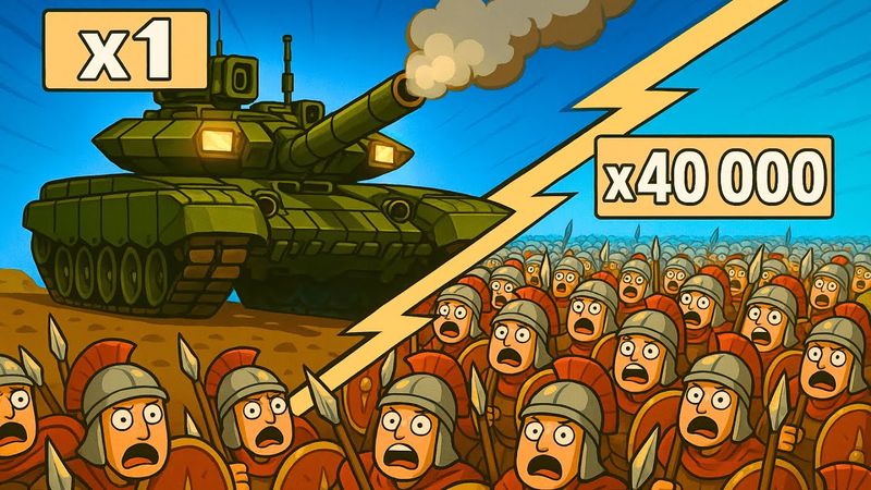 ЧТО ЕСЛИ ВЗВОД Современных ТАНКОВ Т-90М против 40000 ТЫСЯЧ Легионов ЮЛИЯ ЦЕЗАРЯ? Битва за Рим!