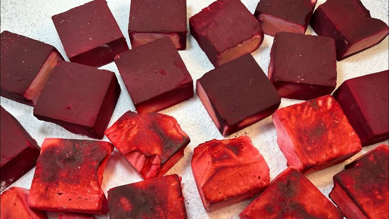 Red Chalk Crispy Crush | Satisfying