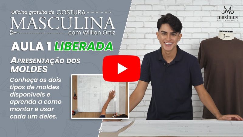 Aula 1 da Oficina Gratuita de Costura Masculina com Willian Ortiz e Maximus Tecidos