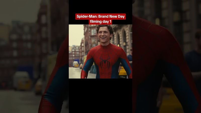 Tom Holland's new Spider-Man suit in action