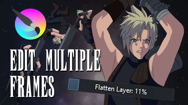 Krita 5 Animation Tutorial - Edit Multiple Frames & Flattening Layers Problem