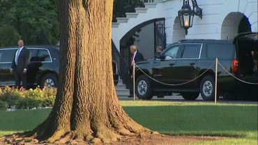 US President Donald Trump departs White House for Alaska to meet Putin | AFP