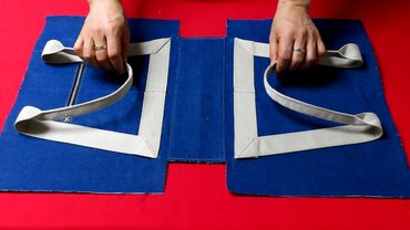 DIY안입는 청바지로 "사다리꼴 손잡이" 토트백 만드는 방법!/"ladder handle" tote bag/made of old jeans