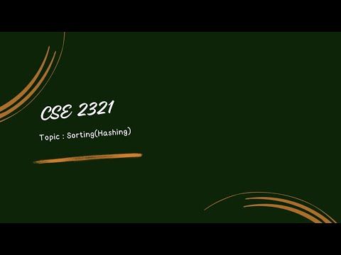 DS Sorting(Hashing)
