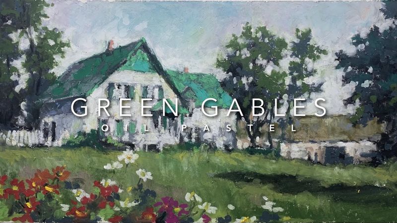 오일 파스텔로 빨간머리 앤의 그린 게이블즈 그리기 Drawing Green Gables from 'Anne of Green Gables'