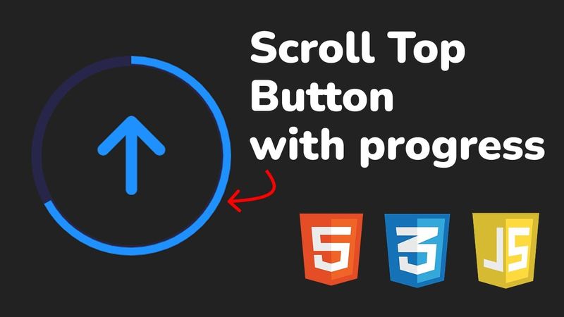 Scroll to Top Button with Progress bar using HTML, CSS & JavaScript || Кнопка наверх с прогрессом JS