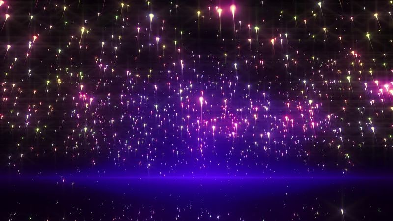 4K Colorful Festive Shooting Stars - Moving Background #AAvfx #Holiday